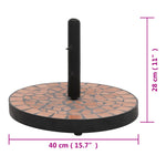 ZNTS Parasol Base Terracotta Round 12 kg 362219