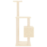 Cat Tree with Sisal Scratching Posts Cream 104 cm 171469