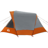 Camping Tent Cabin 4-Person Grey and Orange Waterproof 4100666