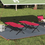 Folding Camping Bed Folding Manual Red Oxford fabric 42003182