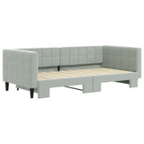Daybed with Trundle without Mattress Light Grey 90x190 cm Single 3196781