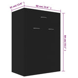 Shoe Cabinet Black 60x35x84 cm Engineered Wood 801072