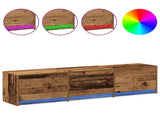 TV Cabinet with LED Old Wood 165 x 34 x 40 cm Engineered Wood 8006550
