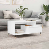 Coffee Table White 90x49x45 cm Engineered Wood 831012