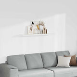 Floating Wall Shelf White 120x23.5x3.8 cm MDF 323820