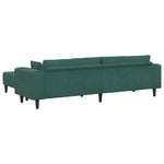 Velvet Sofa with Cushion 3 pcs Dark Green 208 cm Velvet 3335174