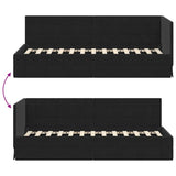 Corner Bed Frame with Headboard Black 80 cm x 200 cm Velvet 42016373