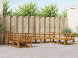 Outdoor Sofa Set 9 pcs Natural Solid Acacia Wood 3366977