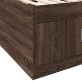 Daybed with Drawers without Mattress Brown Oak 100x200 cm 3280243