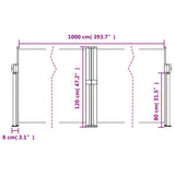 Retractable Side Awning Red 120x1000 cm 4004702
