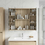 Bathroom Mirror Cabinet with Shelf Sonoma Oak 80 x 14.5 x 70 cm 889105