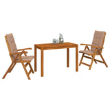 3-Piece Garden Dining Set 3 pcs Natural Solid Acacia Wood 3434605