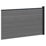 Fence Panel WPC and Aluminium Grey 42039074