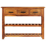 Sideboard with 3 Drawers 110x30x80 cm Solid Acacia Wood 338032