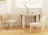 Four-Seater Drop Leaf Dining Table - Wood Effect T3398P344137