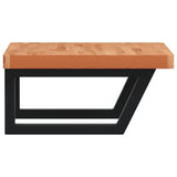 Basin Shelf Wall Mounted Steel and Solid Wood Beech 3302431