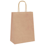 ZNTS Paper Bags 250 pcs with Handles Brown 21x11x28 cm 4101587