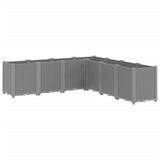 Garden Planter Light Grey 160x160x53 cm PP 367867