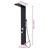 Shower Panel System Aluminium Matte Black 142373