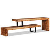 TV Stand Unique natural wood grain Solid Acacia Wood Medium 244583