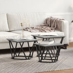 ZNTS Side Tables 3 pcs Grey Sonoma Engineered Wood 868282