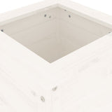 Garden Planter White 40x40x78 cm Solid Wood Pine 825276