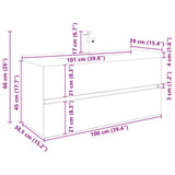 Sink Cabinet with Built-in Basin and Faucet Artisan Oak 3328938