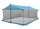 Camping Tarp with Mesh Walls Blue 340 x 260 x 220 cm 42028564