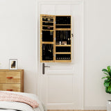 Mirror Jewellery Cabinet with LED Lights Wall Mounted 353252