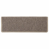 Stair Mats Self-adhesive Sisal-Look 15 pcs 65x21x4 cm Dark Beige 326890