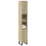 Bathroom Cabinet Sonoma Oak 30x30x190cm Engineered Wood 849669