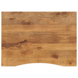 Desk Top with Curve 110x80x2.5 cm Solid Wood Rough Mango 370221
