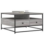 ZNTS Coffee Table Grey Sonoma 80x80x45 cm Engineered Wood 835292