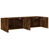 TV Cabinets Wall-mounted 2 pcs Smoked Oak 80x30x41 cm 836961