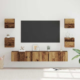 TV Cabinet Set Wall-mounted 7 pcs Old Wood Engineered Wood 3393396
