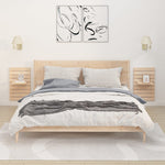 ZNTS Wall-mounted Bedside Shelves 2 pcs Solid Wood Pine 824768