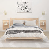 ZNTS Wall-mounted Bedside Shelves 2 pcs Solid Wood Pine 824768