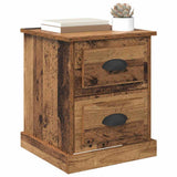 Bedside Cabinet with Drawer 2 pcs Old Wood 39 x 39 x 47.5 cm 881329