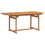 7 Piece Garden Dining Set Solid Wood Acacia and Textilene 3279311