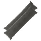 Cushion with Pillow HEERLEN 2 pcs Dark Grey Velvet 926102
