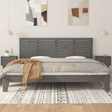 Wall Headboard Grey 206x3x63 cm Solid Wood Pine 824720