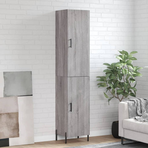 Highboard Grey Sonoma 34.5x34x180 cm Engineered Wood 3198799