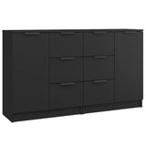 Sideboards 2 pcs Black 60x30x70 cm Engineered Wood 3115789
