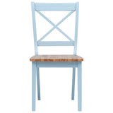 Dining Chairs 4 pcs Grey and Natural Solid Rubber Wood 247361