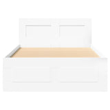 Bed Frame with Headboard White 80 x 200 cm Engineered Wood 3429677