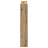 Headboard Cabinet with LED Artisan Oak 100x17x102 cm 863126
