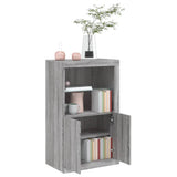 Side Cabinet with LED Lights Grey Sonoma Engineered Wood 836628