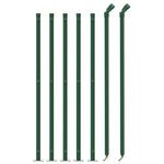 ZNTS Wire Mesh Fence with Flange Green 0.8x10 m 154160