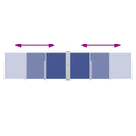 Retractable Side Awning Blue 140x600 cm 48458