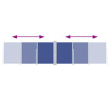 Retractable Side Awning Blue 140x600 cm 48458